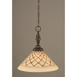 Elegante - 1 Light Pendant-15.75 Inches Tall and 16 Inches Wide