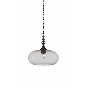 Elegante - 1 Light Pendant-15 Inches Tall and 13 Inches Wide