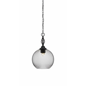 Elegante - 1 Light Pendant-20.75 Inches Tall and 13.75 Inches Wide
