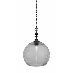 Elegante - 1 Light Pendant-20.5 Inches Tall and 14 Inches Wide