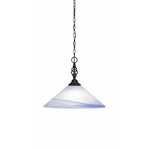 Elegante - 1 Light Pendant-14.75 Inches Tall and 16 Inches Wide