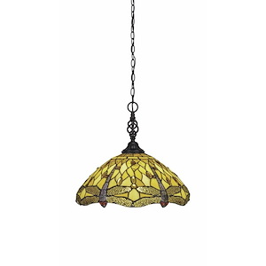 Elegante - 1 Light Pendant-16.25 Inches Tall and 16 Inches Wide