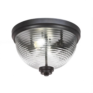1 Light Flush Mount-7.25 Inches Tall and 12 Inches Wide
