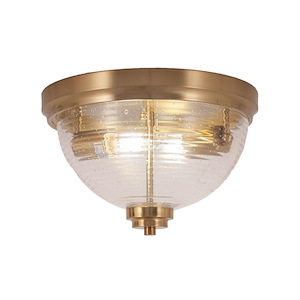 Any - 2 Light Flush Mount-7.25 Inches Tall and 12 Inches Wide