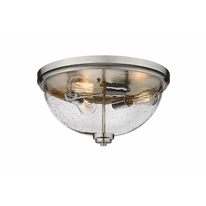 1 Light Flush Mount-8.5 Inches Tall and 16 Inches Wide