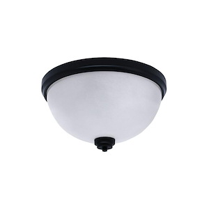 3 Light Flush Mount-8.5 Inches Tall and 16 Inches Wide