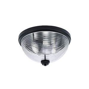 3 Light Flush Mount-8.5 Inches Tall and 16 Inches Wide