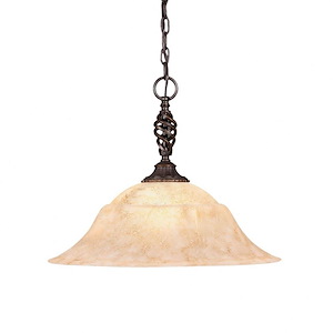 Elegante - 1 Light Pendant-13.5 Inches Tall and 20 Inches Wide