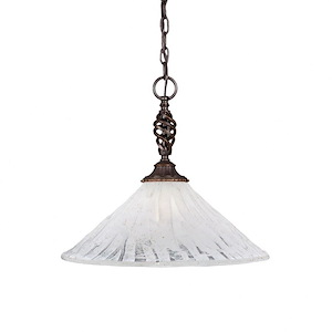 Elegante - 1 Light Pendant-15 Inches Tall and 16 Inches Wide