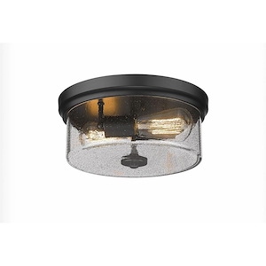 1 Light Flush Mount-5.5 Inches Tall and 12 Inches Wide