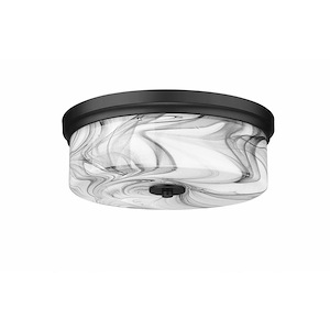 1 Light Flush Mount-5.5 Inches Tall and 14 Inches Wide