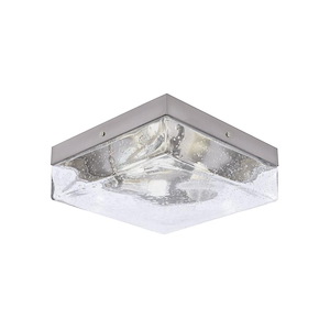 3 Light Flush Mount-5 Inches Tall and 12 Inches Wide