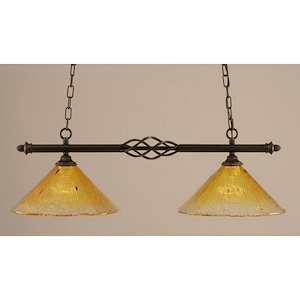 Elegante-Two Light Island-12 Inches Wide by 9.5 Inches High