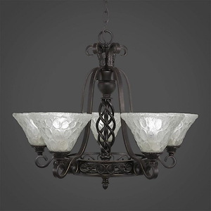 Elegante - 5 Light Chandelier-20.5 Inches Tall and 24.25 Inches Wide