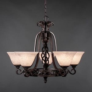 Elegante - 5 Light Chandelier-23.5 Inches Tall and 23.5 Inches Wide - 1146857