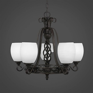Elegante - 5 Light Chandelier-20.5 Inches Tall and 21 Inches Wide
