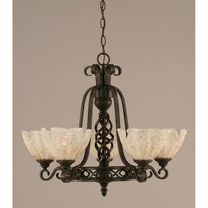 Elegante - 5 Light Chandelier-24 Inches Tall and 23.5 Inches Wide - 1145164