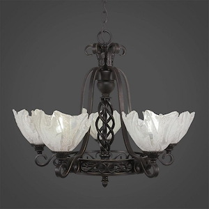 Elegante - 5 Light Chandelier-20.5 Inches Tall and 23.5 Inches Wide