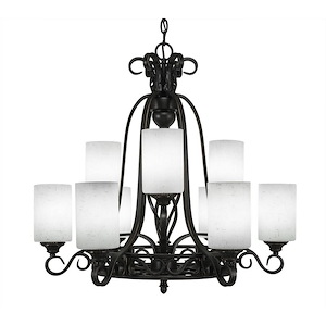 Elegante - 9 Light Chandelier-27 Inches Tall and 27 Inches Wide