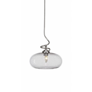 Capri - 1 Light Stem Pendant With Hang Straight Swivel-17.25 Inches Tall and 13 Inches Wide