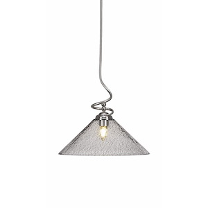 Capri - 1 Light Stem Pendant With Hang Straight Swivel-17.25 Inches Tall and 16 Inches Wide