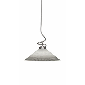 Capri - 1 Light Stem Pendant With Hang Straight Swivel-16 Inches Tall and 16 Inches Wide