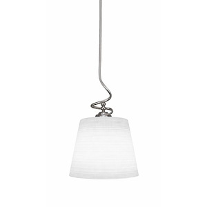 Capri - 1 Light Stem Pendant With Hang Straight Swivel-18.75 Inches Tall and 10 Inches Wide