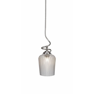 Capri - 1 Light Stem Pendant With Hang Straight Swivel-21.5 Inches Tall and 9 Inches Wide