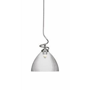 Capri - 1 Light Stem Pendant With Hang Straight Swivel-18.25 Inches Tall and 10.75 Inches Wide