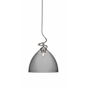 Capri - 1 Light Stem Pendant With Hang Straight Swivel-21 Inches Tall and 14 Inches Wide