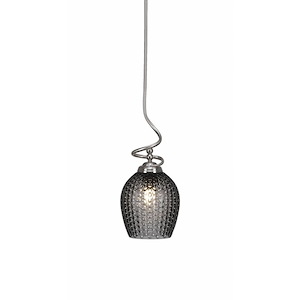 Capri - 1 Light Stem Pendant With Hang Straight Swivel-18.75 Inches Tall and 7.5 Inches Wide