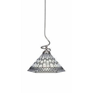 Capri - 1 Light Stem Pendant With Hang Straight Swivel-18 Inches Tall and 16 Inches Wide