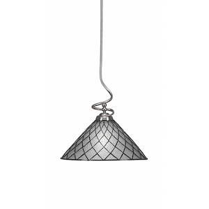 Capri - 1 Light Stem Pendant With Hang Straight Swivel-17 Inches Tall and 16 Inches Wide