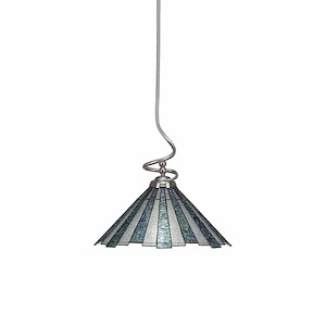 Capri - 1 Light Stem Pendant With Hang Straight Swivel-17.5 Inches Tall and 16 Inches Wide