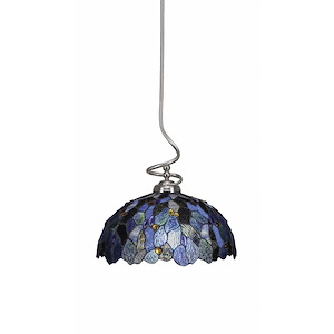 Capri - 1 Light Stem Pendant With Hang Straight Swivel-17.75 Inches Tall and 16 Inches Wide