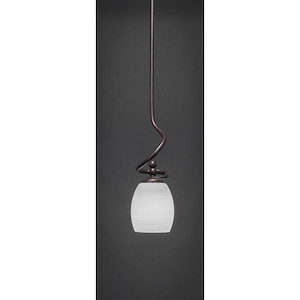 Capri - 1 Light Stem Mini Pendant With Hang Straight Swivel-15.5 Inches Tall and 5 Inches Wide - 360100