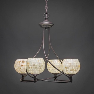 Capri - 4 Light Chandelier-22 Inches Tall and 21.75 Inches Wide