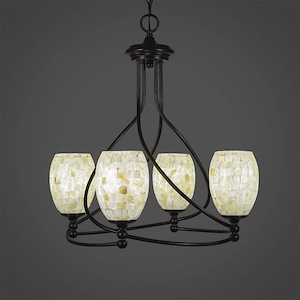 Capri - 4 Light Chandelier-22 Inches Tall and 21.5 Inches Wide