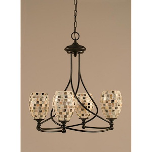 Capri - 4 Light Chandelier-22 Inches Tall and 21.25 Inches Wide