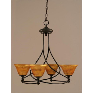 Capri - 4 Light Chandelier-22 Inches Tall and 23.25 Inches Wide