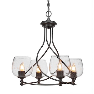 Capri - 4 Light Chandelier In 17.75 inches Tall and 23.25 Inches Wide