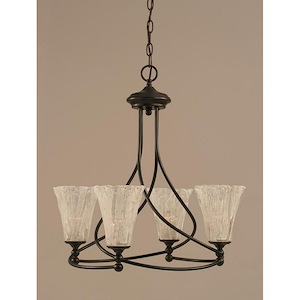 Capri - 4 Light Chandelier-22 Inches Tall and 22.25 Inches Wide