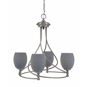 Capri - 4 Light Uplight Chandelier-22.75 Inches Tall and 21.5 Inches Wide