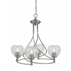 Capri - 4 Light Uplight Chandelier-22.75 Inches Tall and 23.25 Inches Wide