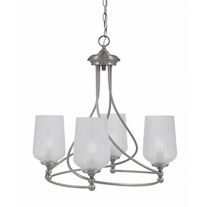 Capri - 4 Light Uplight Chandelier-22.25 Inches Tall and 21.5 Inches Wide