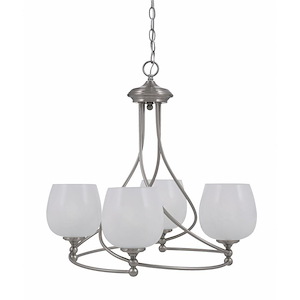 Capri - 4 Light Uplight Chandelier-22.75 Inches Tall and 22.75 Inches Wide