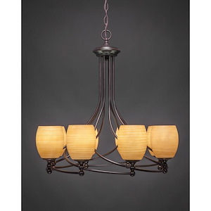Capri - 8 Light Chandelier-26 Inches Tall and 25.5 Inches Wide