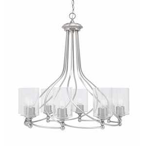Capri - 8 Light Uplight Chandelier-30.5 Inches Tall and 30 Inches Wide