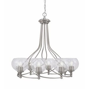 Capri - 8 Light Uplight Chandelier-30.5 Inches Tall and 32.25 Inches Wide