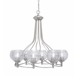 Capri - 8 Light Uplight Chandelier-30.5 Inches Tall and 32.5 Inches Wide